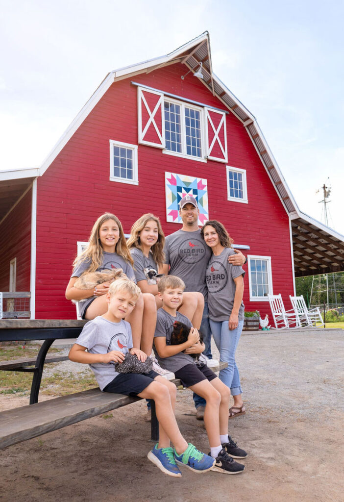 Evatt family at Red Bird Farm in Enid OK