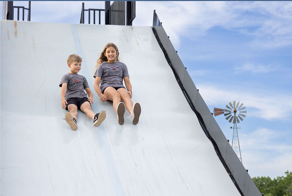 giant slide at red bird farm