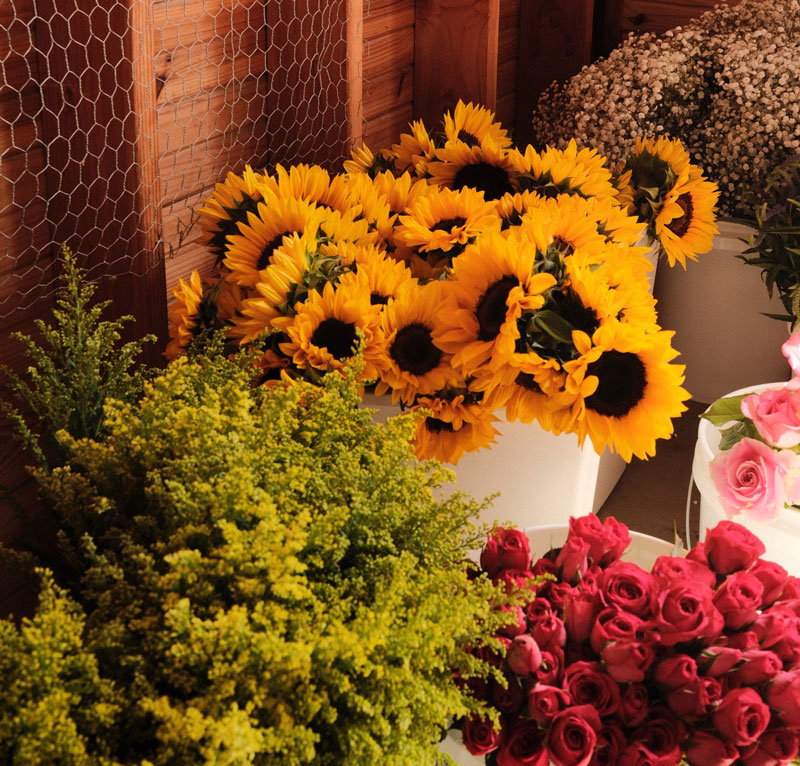 Mother's day flower bar at red bird farm