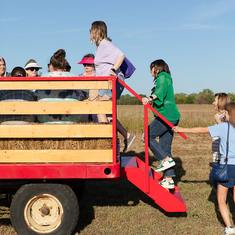 hay ride at red bird farm